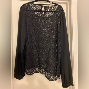 Banana Republic Black Lace Shirt